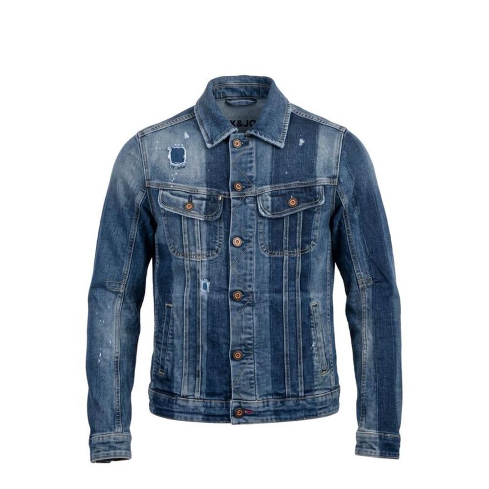 Jack & Jones Blue Cotton Men Men's Jacket